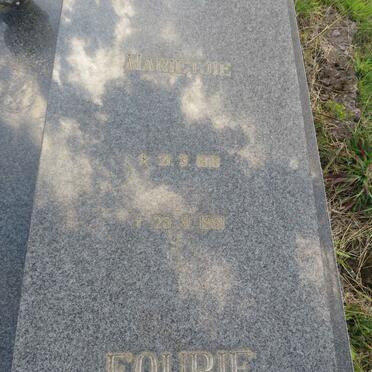 FOURIE David 1909-1985 & Marietjie 1916-1981