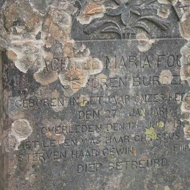 FOUCHE Machtel Maria nee BURGER 1815-190?