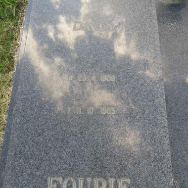 FOURIE David 1909-1985 & Marietjie 1916-1981