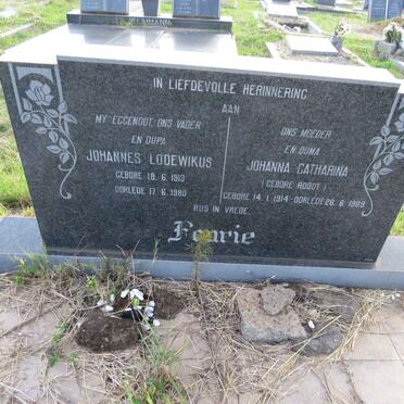 FOURIE Johannes Lodewikus 1913-1980 & Johanna Catharina ROODT 1914-1989