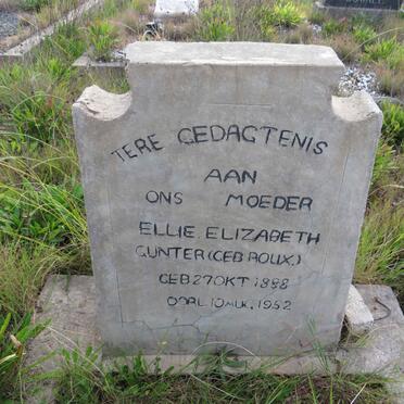 GUNTER Ellie Elizabeth nee ROUX 1888-1952