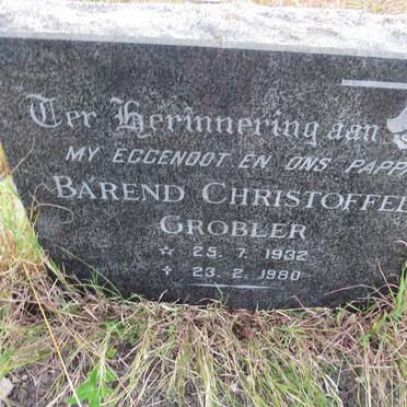 GROBLER Barend Christoffel 1932-1980