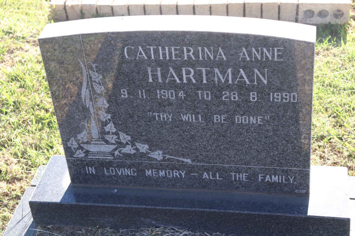 HARTMAN Catherina Anne 1904-1990