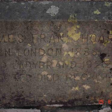 HOARE James Frank 1885-1922