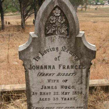 HUGO Johanna Francis nee BISSET -1898