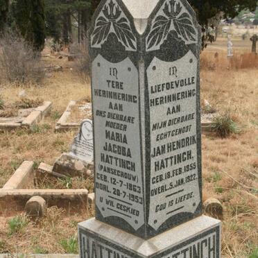 HATTINGH Jan Hendrik 1855-1922 & Maria Jacoba PANSEGROUW 1863-1953