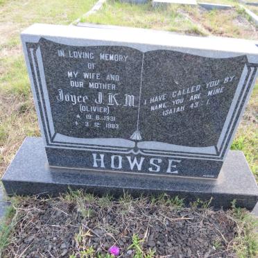 HOWSE Joyce J.K.M. nee OLIVIER 1931-1983