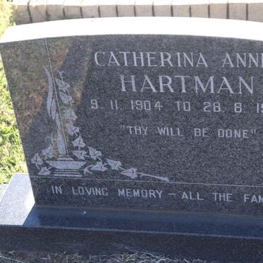 HARTMAN Catherina Anne 1904-1990