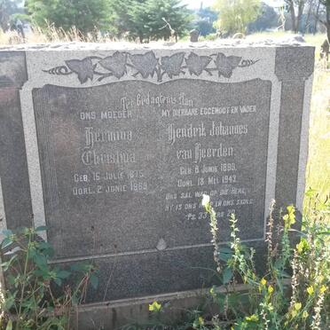 HEERDEN Hendrik Johannes, van 1869-1943 &amp; Hermina Christina 1875-1969