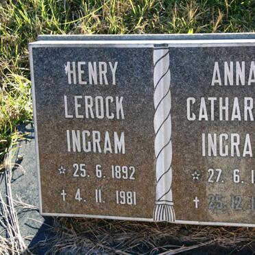 INGRAM Henry Lerock 1892-1981 & Anna Catharina 1896-1986