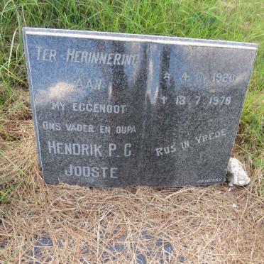 JOOSTE Hendrik P.C. 1920-1979