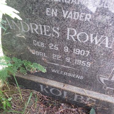 KOLBE Andries Rowan 1907-1959 