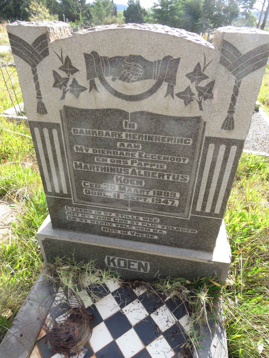 KOEN Marthinus Albertus 1889-1947
