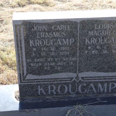 KROUCAMP John Carel Erasmus 1910-1994 & Louisa Margaretha 1914-2006