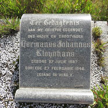 KLEYNHANS Hermanus Johannes 1887-1946