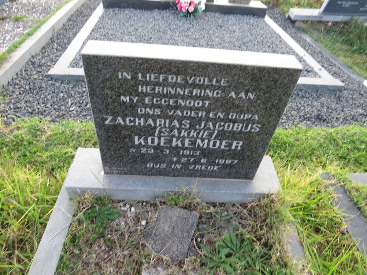 KOEKEMOER Zacharias Jacobus 1913-1987
