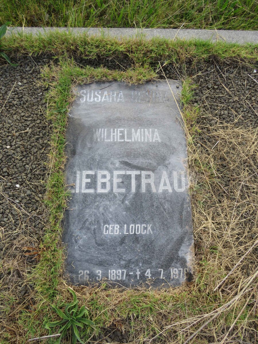 LIEBETRAU Susara Gesina Wilhelmina nee LOOCK 1897-1978