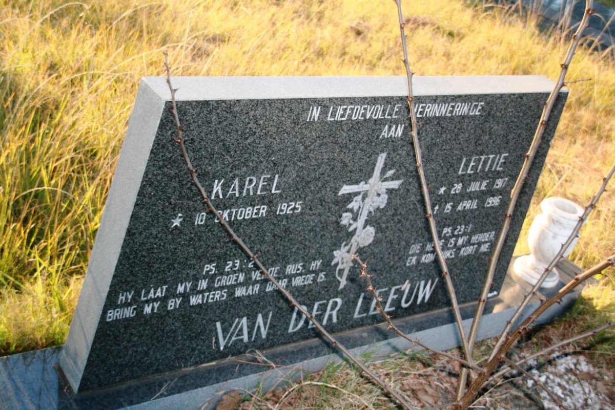 LEEUW Karel, van der 1925- & Lettie 1917-1996