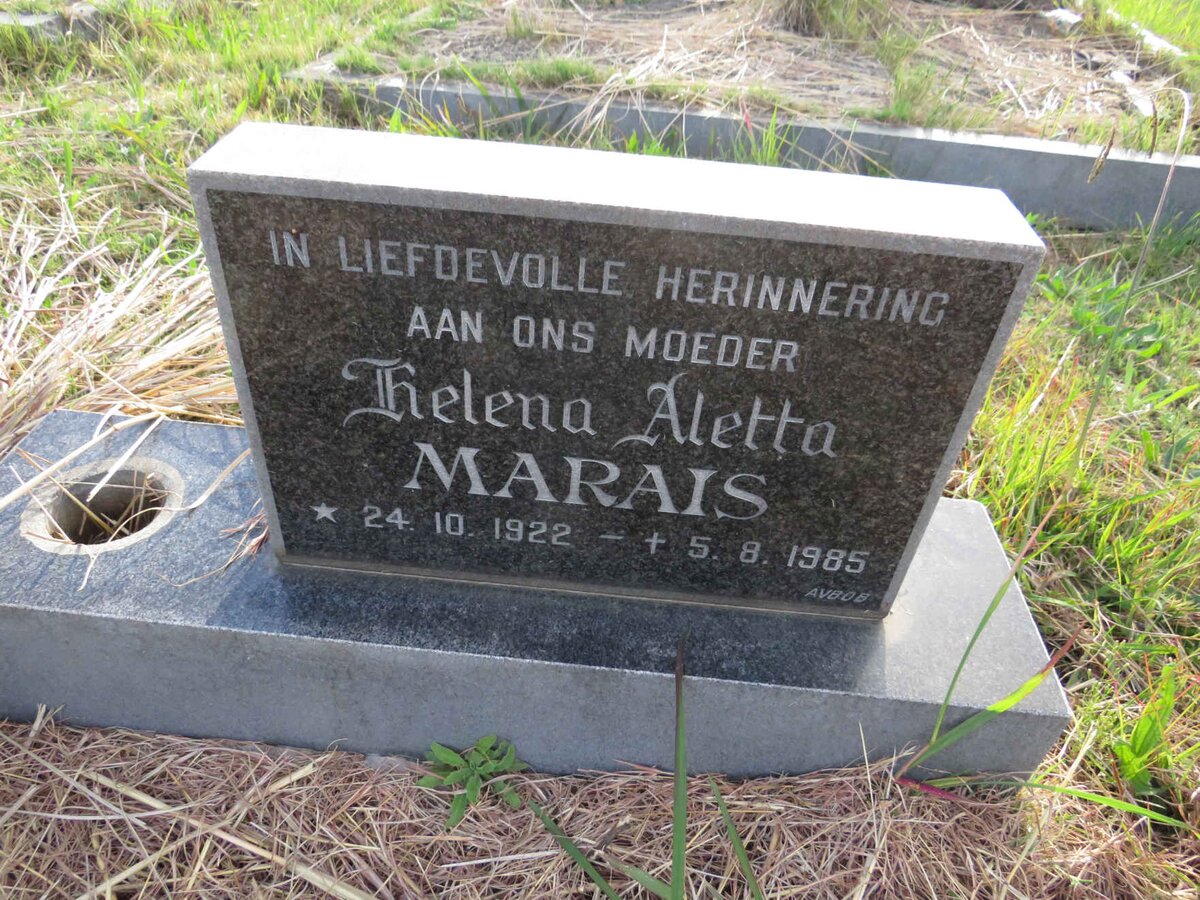 MARAIS Helena Aletta 1922-1985