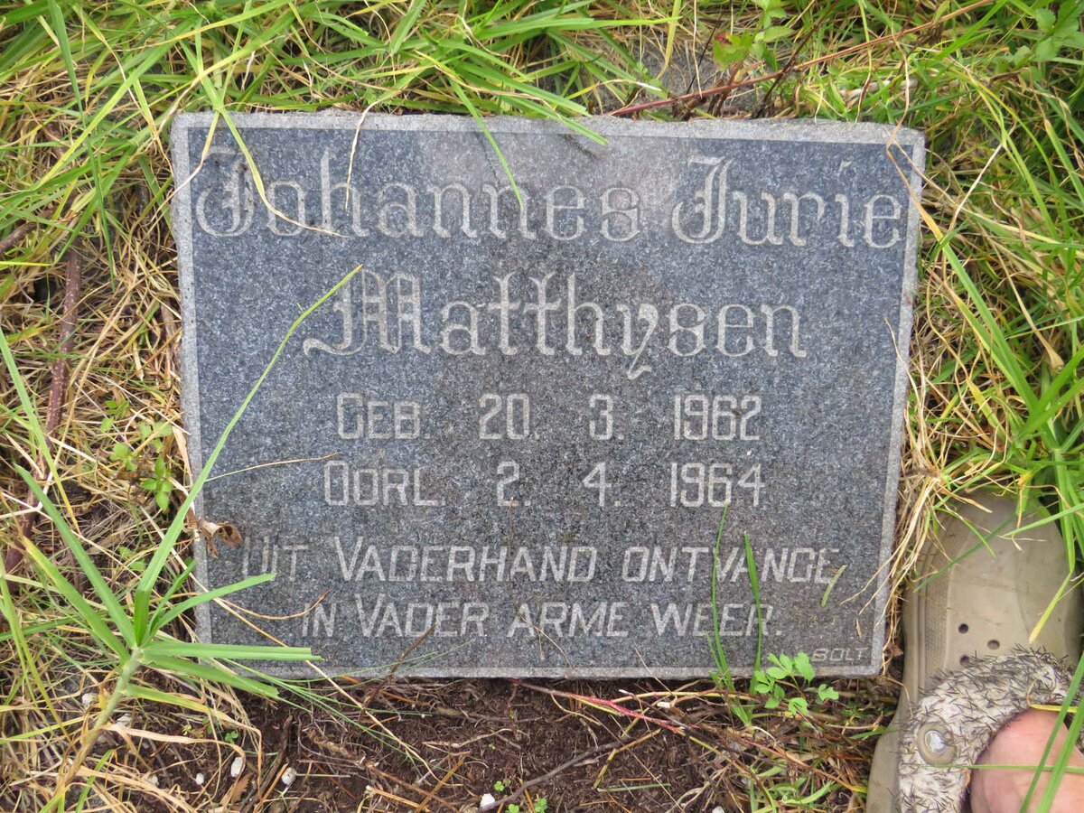 MATTHYSEN Johannes Jurie 1962-1964