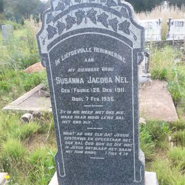 NEL Susanna Jacoba nee FOURIE 1911-1936