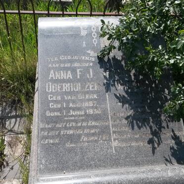 OBERHOLZER Anna F.J. nee VAN BLERK 1867-1936
