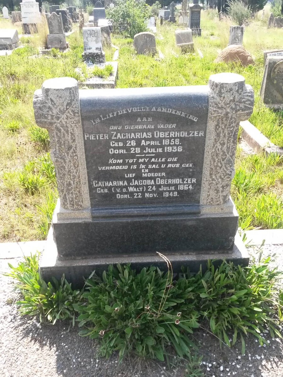 OBERHOLZER Pieter Zacharias 1858-1936 &amp; Catharina Jacoba V.D.WALT 1864-1949