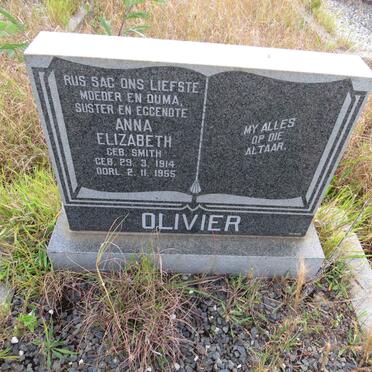 OLIVIER Anna Elizabeth nee SMITH 1914-1955