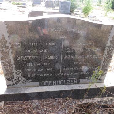 OBERHOLZER Christoffel Johannes 1882-1958 & Elizabeth Catharina Jacoba Sophia DU PREEZ 1878-1964
