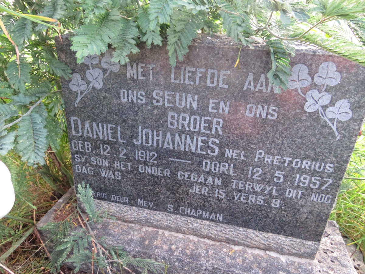 PRETORIUS Daniel Johannes Nel 1912-1957