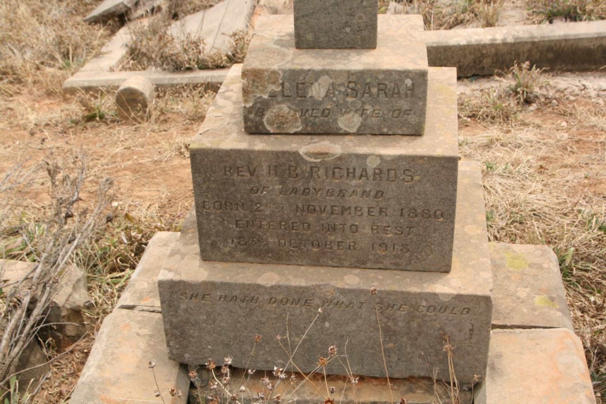 RICHARDS Helena Sarah 1880-1918