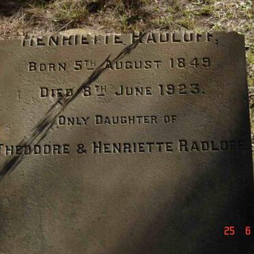 RADLOFF Henriette 1849-1923