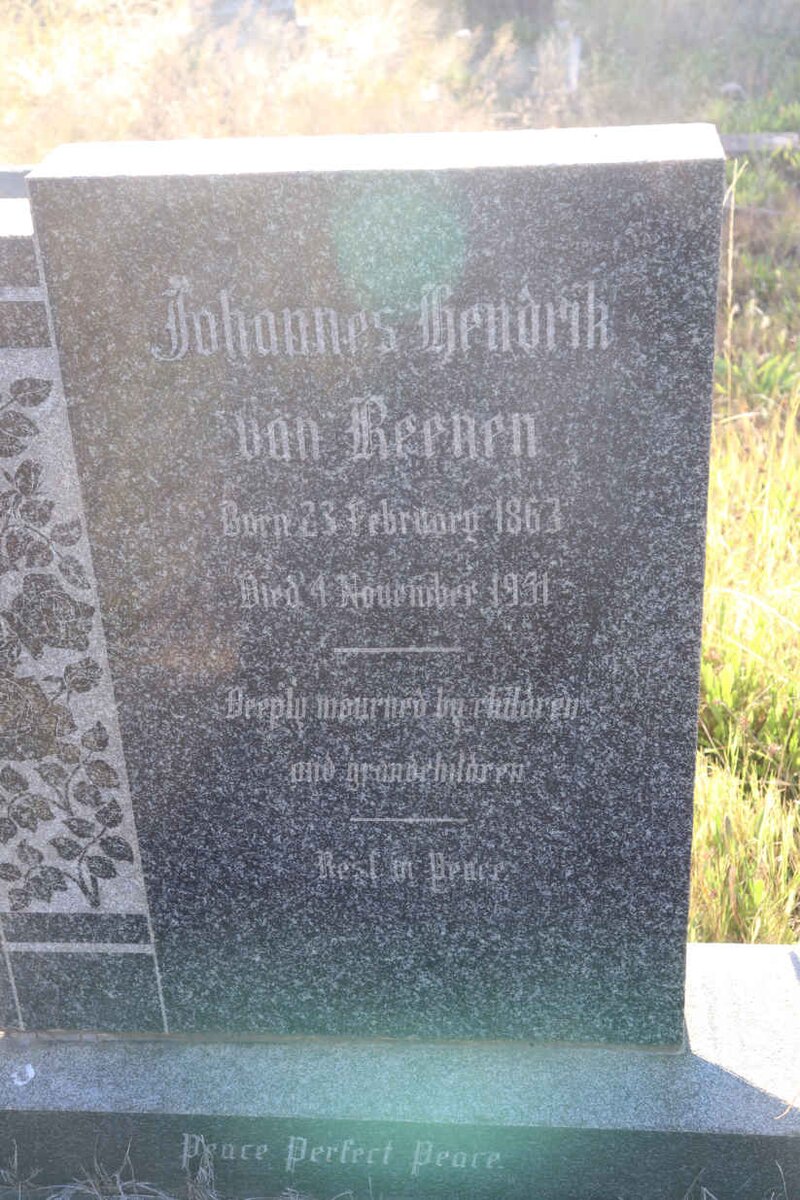 REENEN Johannes Hendrik, van 1863-1951