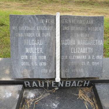 RAUTENBACH Hilgard Muller 1908-1976 & Jacoba Margaretha Elizabeth KLEYNHANS 1915-1984