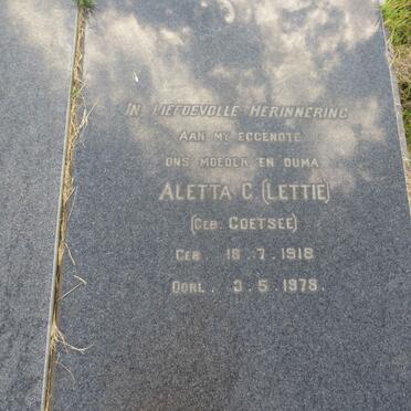 SNYMAN Coenraad F. 1920-1994 & Aletta C. COETSEE 1918-1978 _3