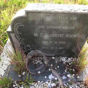 SLABBERT M.D. nee KOEN 1904-1957