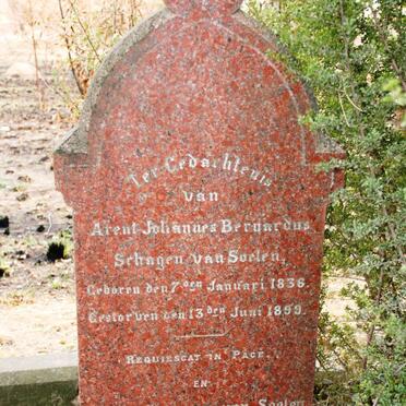 SOELEN Arent Johannes Bernardus Schagen, van 1836-1899 & Sara Susanna BOSHOFF 1839-1917