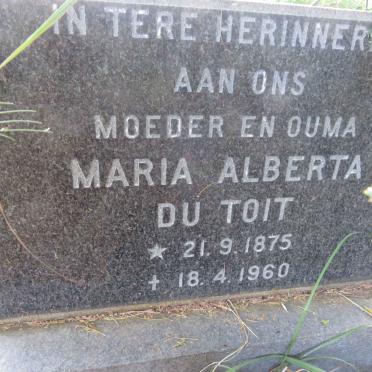 TOIT Maria Alberta, du 1875-1960