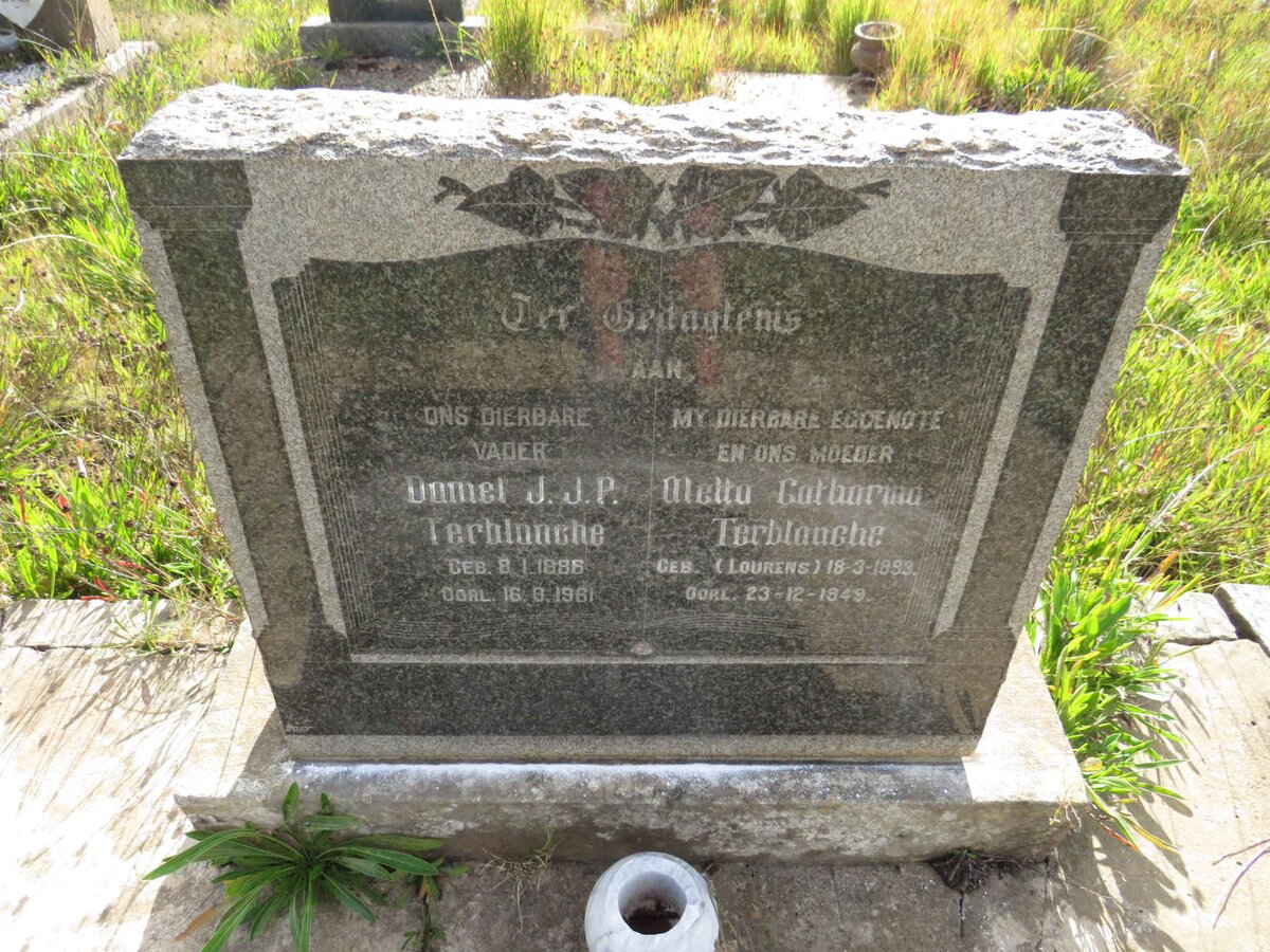 TERBLANCHE Daniel J.J.P. 1896-1961 & Melta Catharina LOURENS 1893-1949