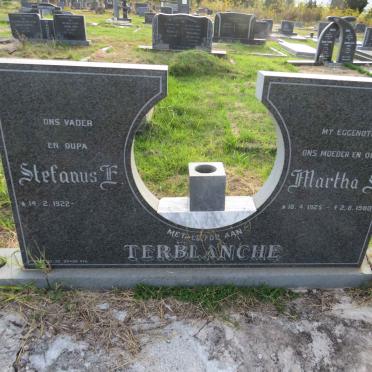 TERBLANCHE Stefanus F. 1922- & Martha S. 1925-1980