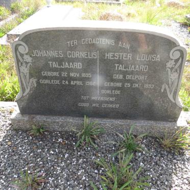 TALJAARD Johannes Cornelis 1895-1962 & Hester Louisa DELPORT 1899-