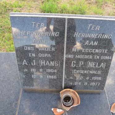 TALJAARD A.J. 1904-1986 & C.P. GROENEWALD 1916-1977 _2