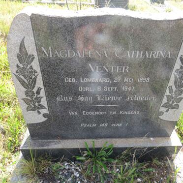 VENTER Magdalena Catharina nee LOMBAARD 1898-1947