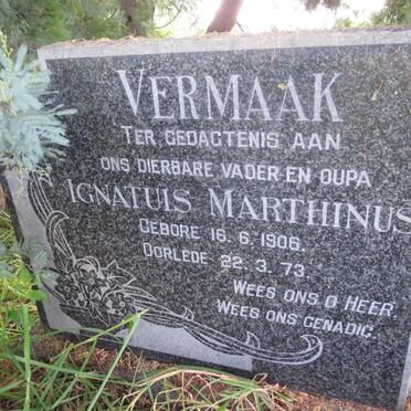 VERMAAK Ignatius Marthinus 1906-1973