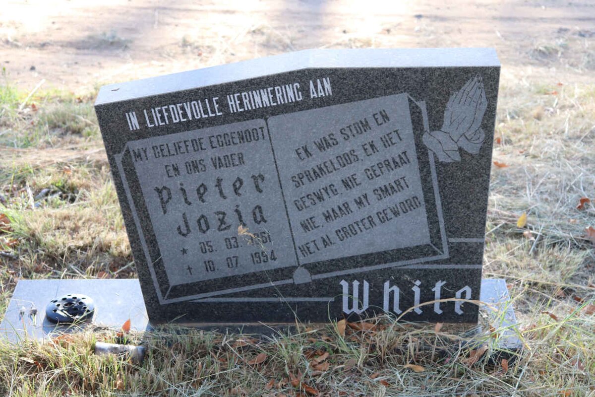 WHITE Pieter Jozia 1851-1954