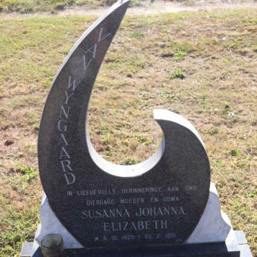 WYNGAARD Susanna Johanna Elizabeth, van 1925-1991