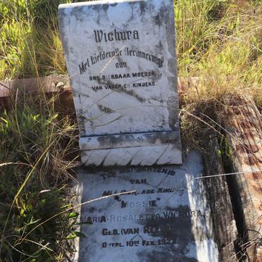 WICHURA Maria Rosaletta nee VAN REENEN -1922