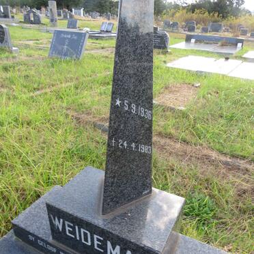 WEIDEMAN Hendrik Jacobus 1936-1983 _1