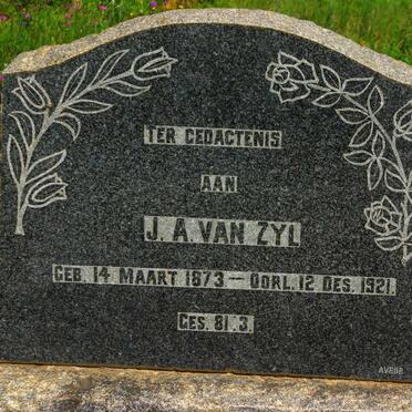 ZYL J.A., van 1873-1921