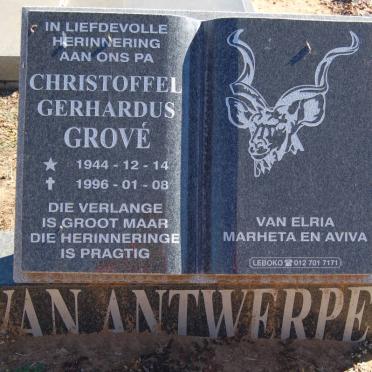 ANTWERPEN Christoffel Gerhardus Grové, van 1944-1996